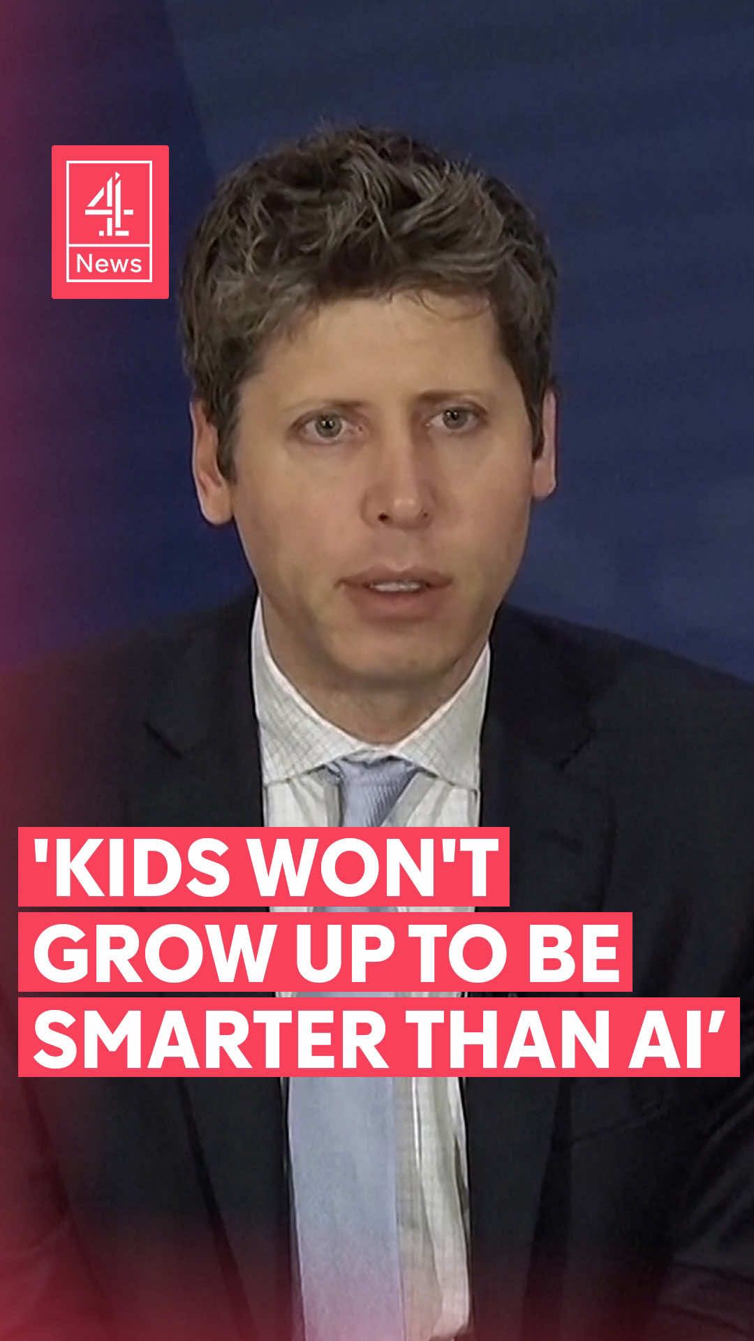 "My prediction is that kids growing up won't be smarter than AI." Sam Altman, CEO of OpenAI, which owns ChatGPT, said th